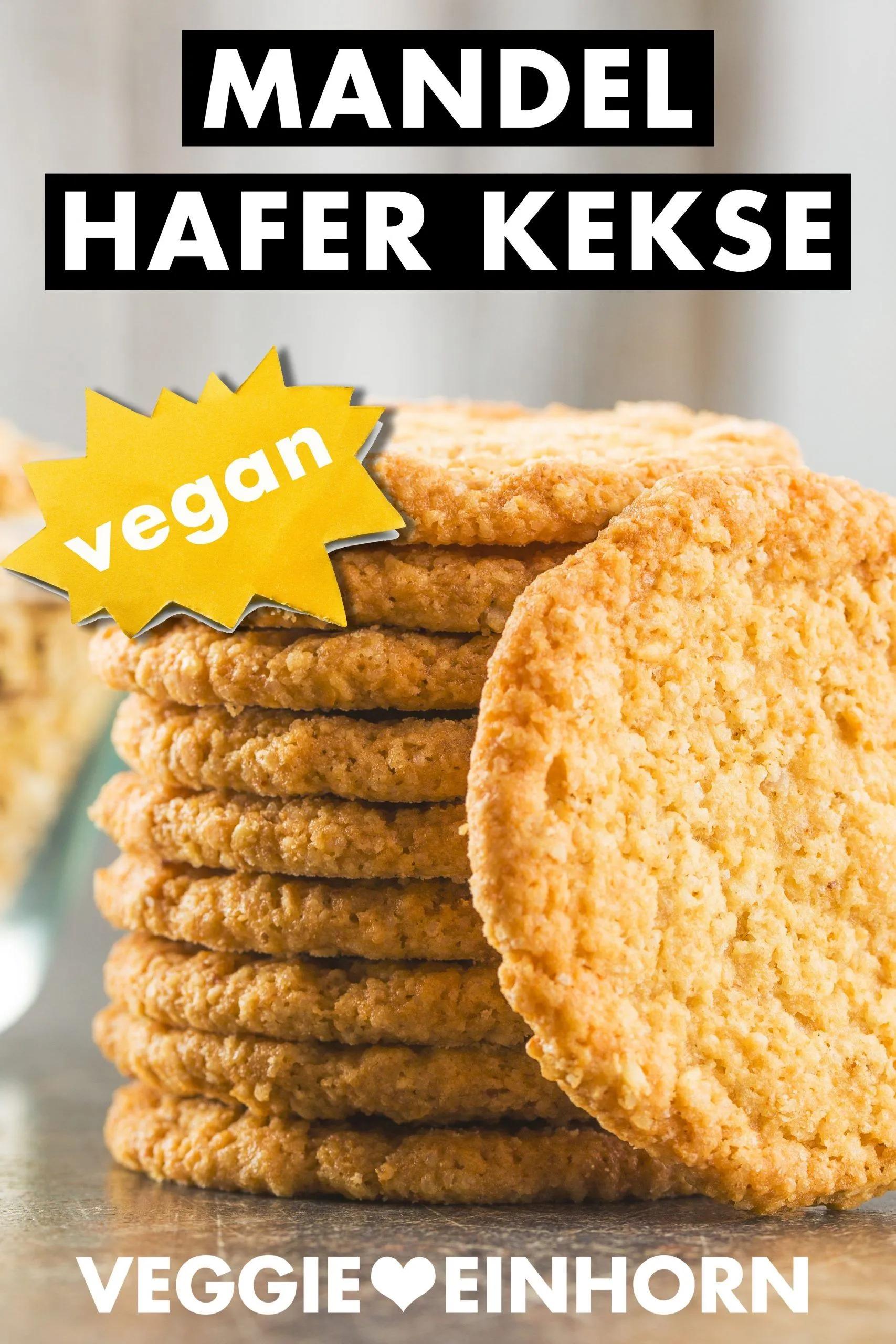 Vegane Mandel-Haferkekse | Vegane haferflockenkekse, Hafer kekse ...