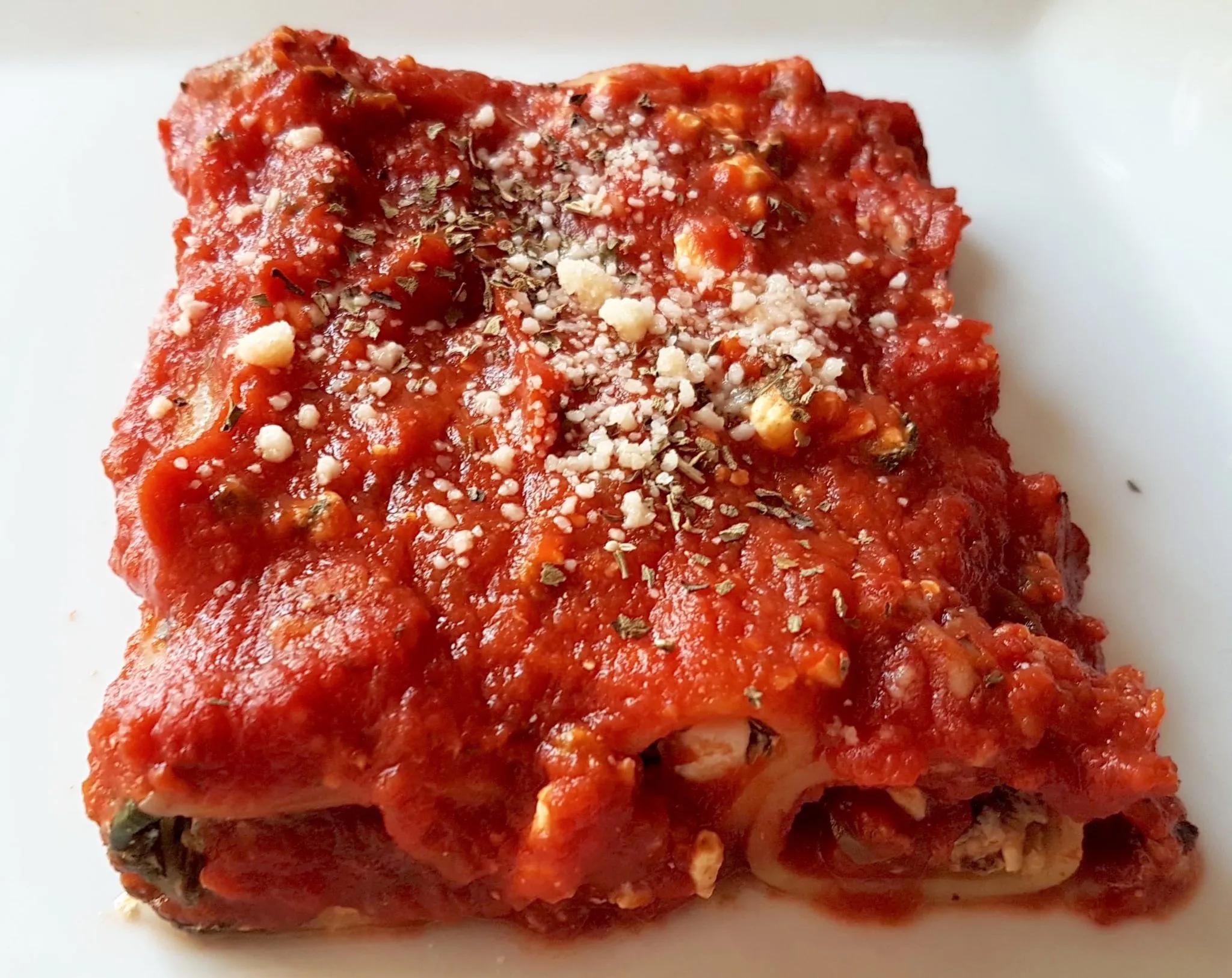 Healthy Spinach and Cottage Cheese Cannelloni