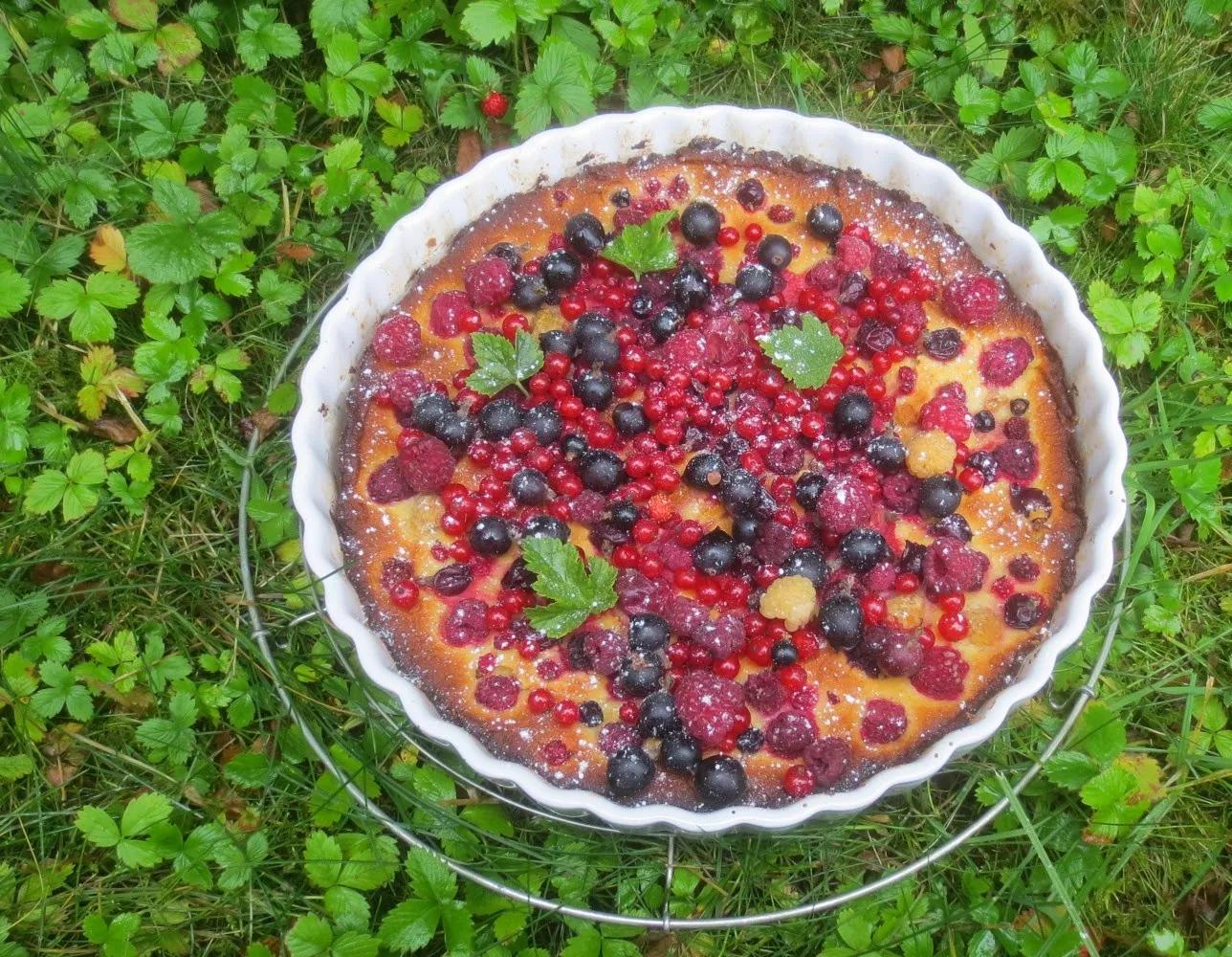 Barbaras Spielwiese: Gartenparty-Torte (Beeren-Marzipan-Kuchen)