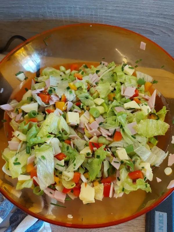 Diverse, bunter salat mit käse Kalorien - Salat - Fddb