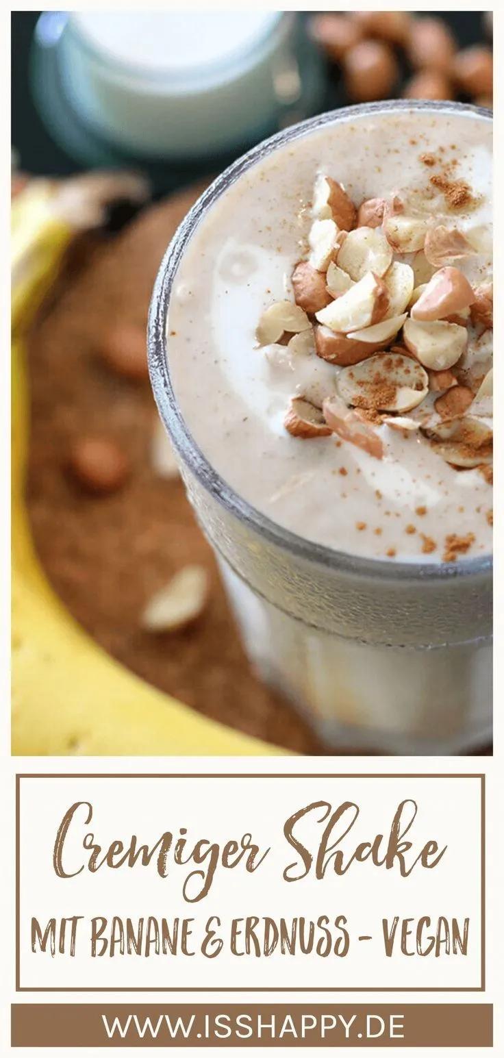 Himmlischer Bananen Shake mit Erdnuss &amp; Kokos – vegan und zuckerfrei ...