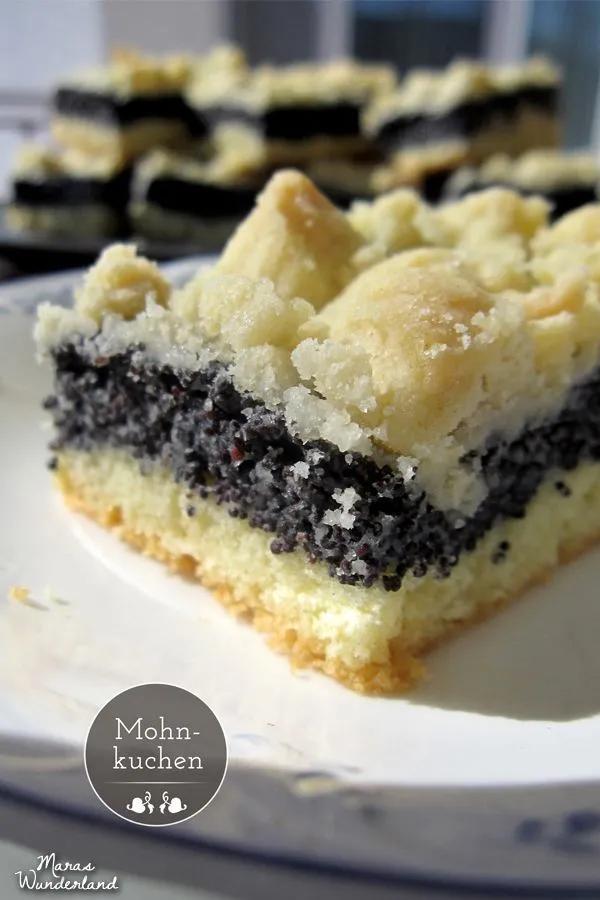 Mohnkuchen vom Blech mit Streuseln • Maras Wunderland | Kuchen ...