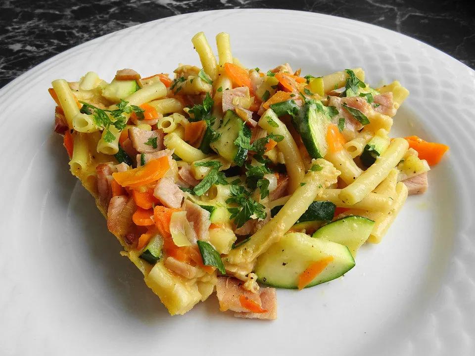 Gemüse-Schinken-Nudeln mit Ei von McMoe| Chefkoch