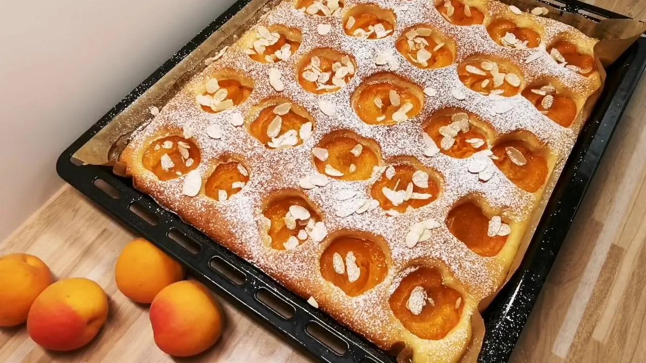 Fluffiger Aprikosen-Kuchen, schnell, einfach und lecker! Blechkuchen ...