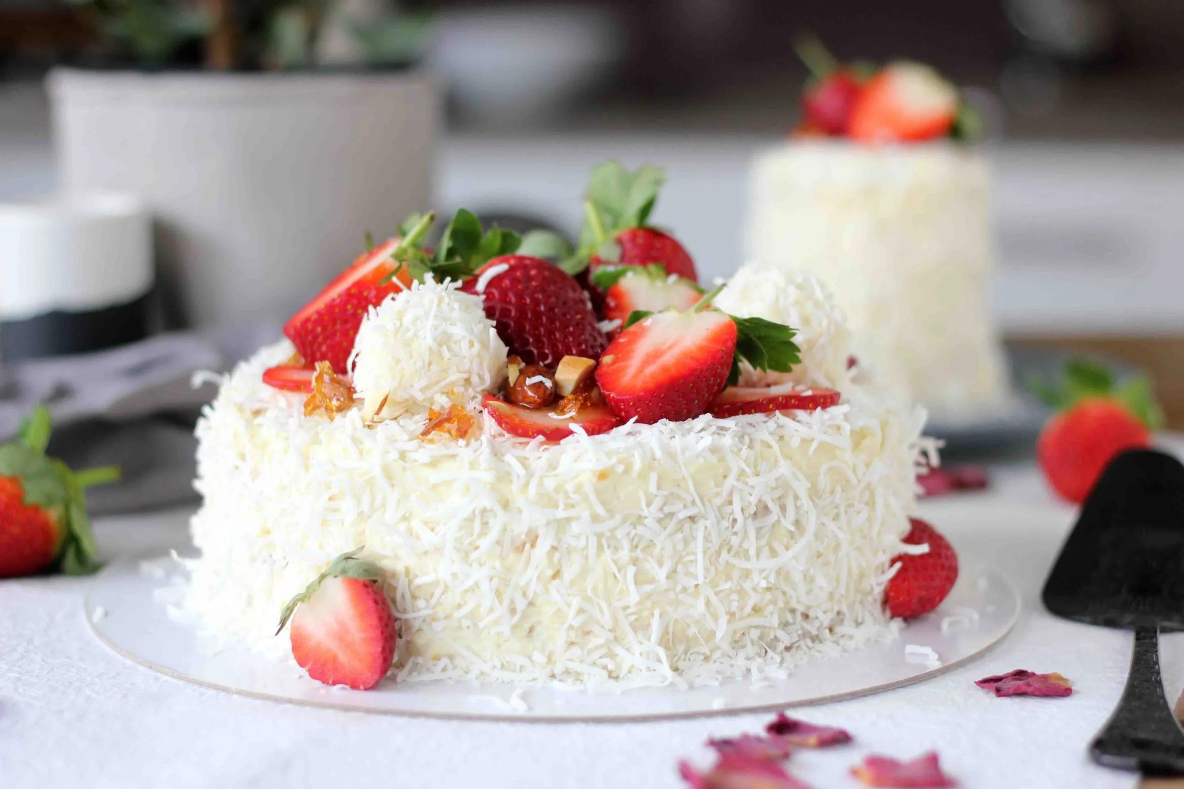 White Chocolate Coconut Raffaello Layer Cake – Butter Baking