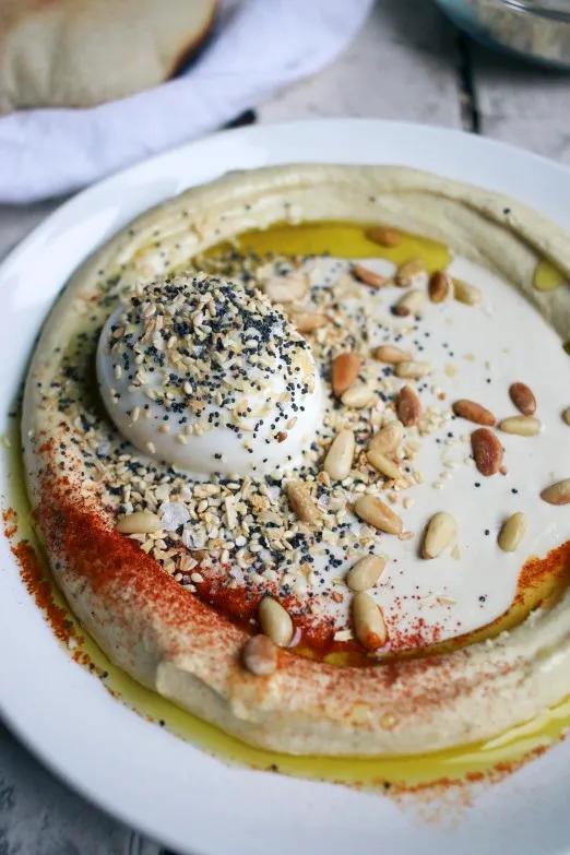 Hummus &amp; Tahina with Soft Boiled Egg &amp; Everything Bagel Spice - I Will ...