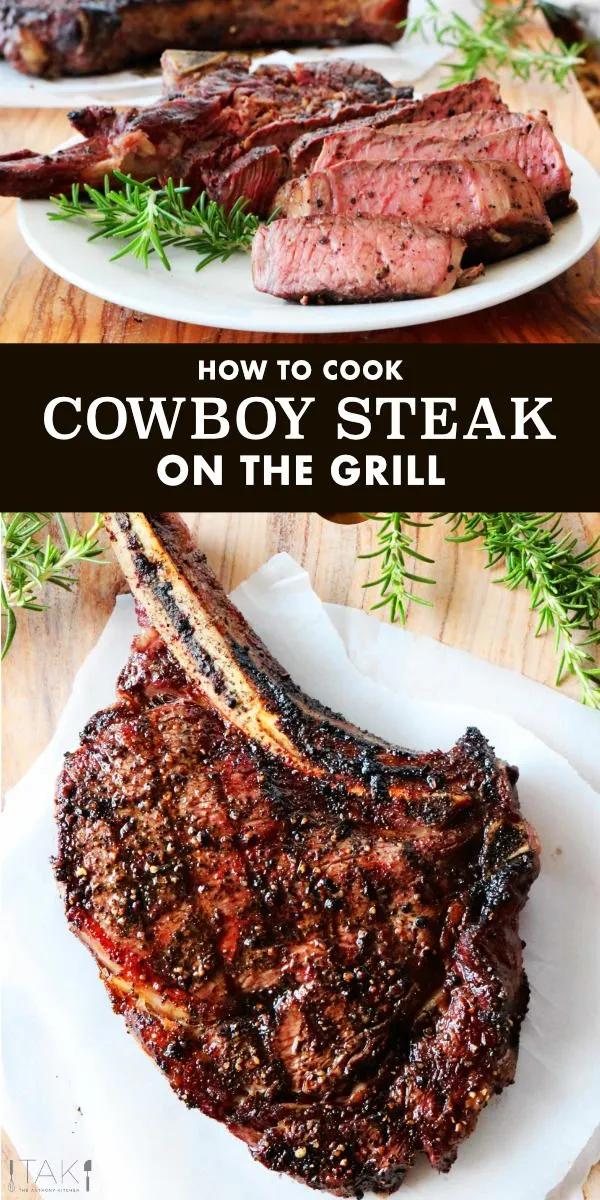 How to cook the best Cowboy Steaks on the grill! Also known as Bone-In ...
