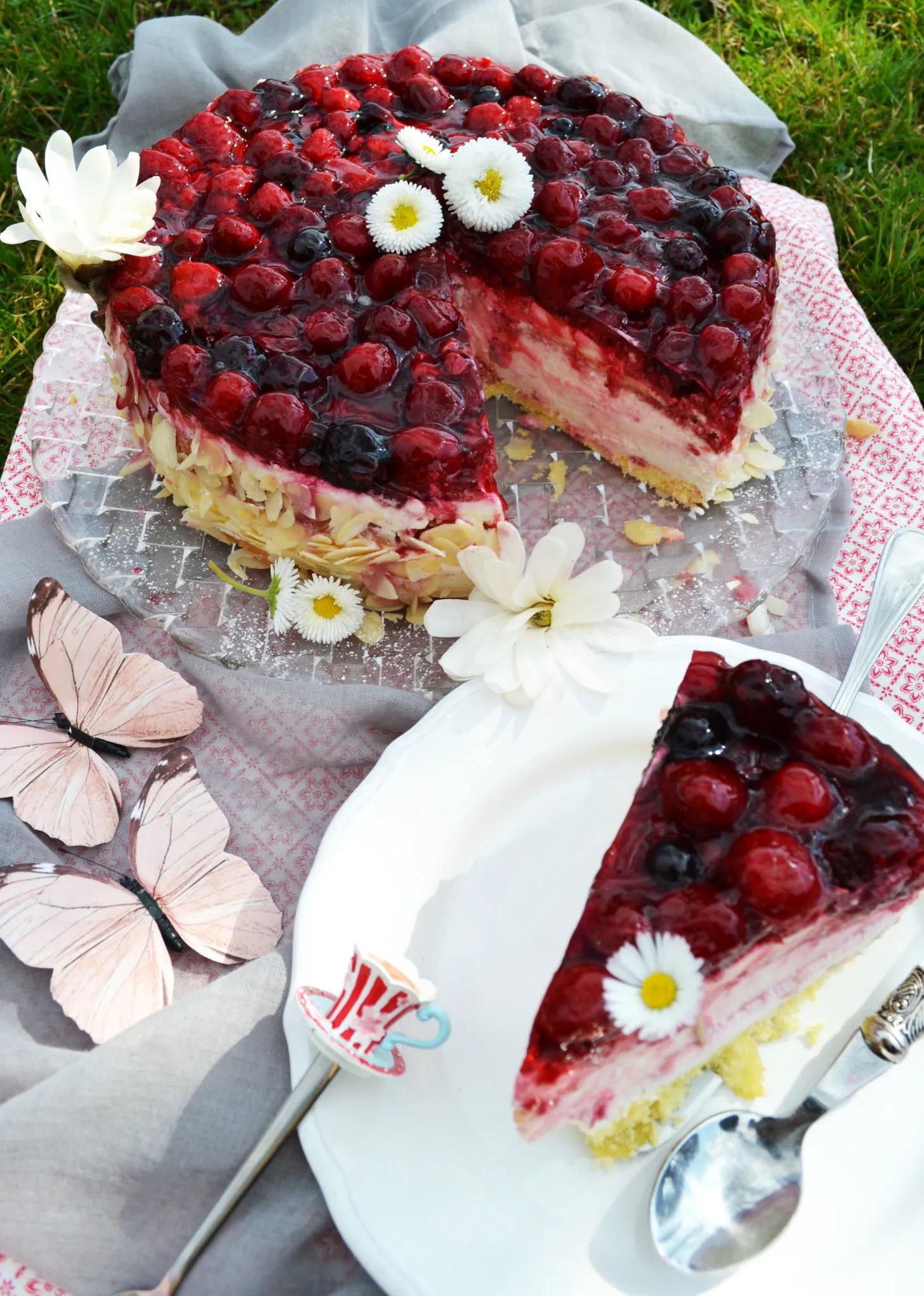 Wir feiern Geburtstag! Topfen-Joghurt-Torte mit Himbeeren ...
