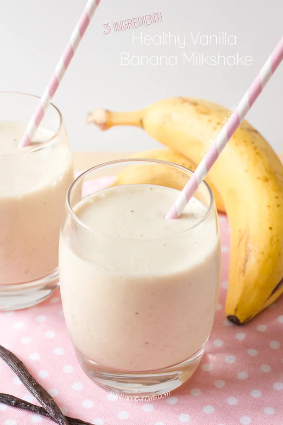 Healthy Vanilla Banana Milkshake - My Recipe Magic