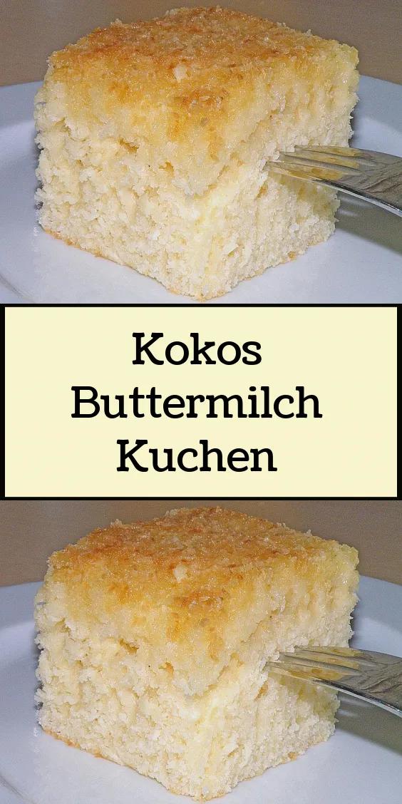 Kokos Buttermilch Kuchen Köstliche Desserts, Hamburger Bun, Recepies ...
