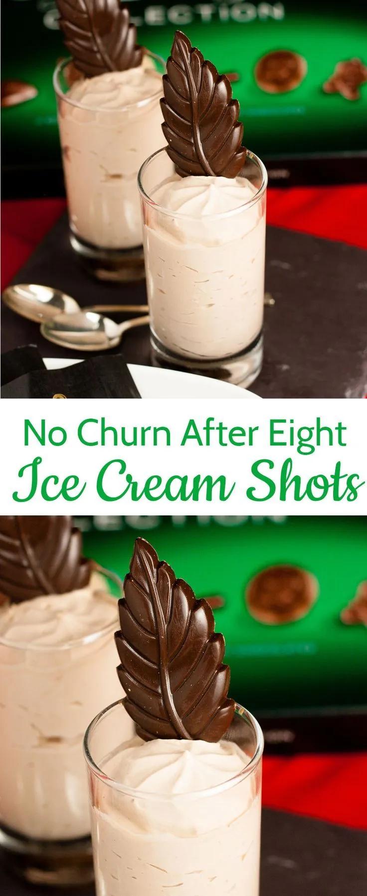 Delicious no churn chocolate mint After Eight ice cream shots are the ...