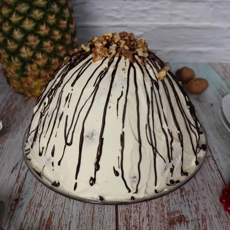 Pancho Torte – Rezept für russischen Vulkan-Kuchen mit Ananas