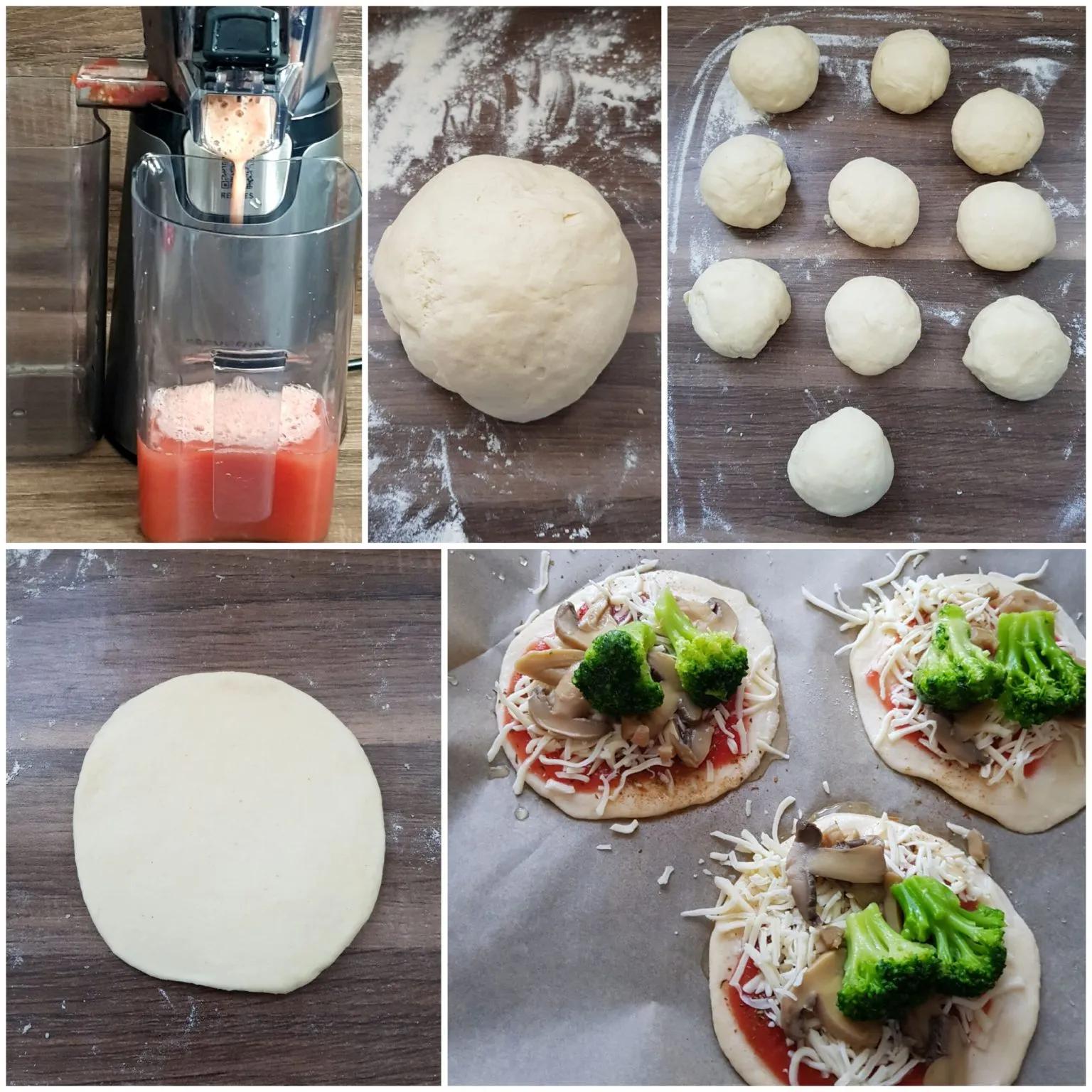 Mini-Pizza aus Quark-Öl-Teig - Backmaedchen 1967