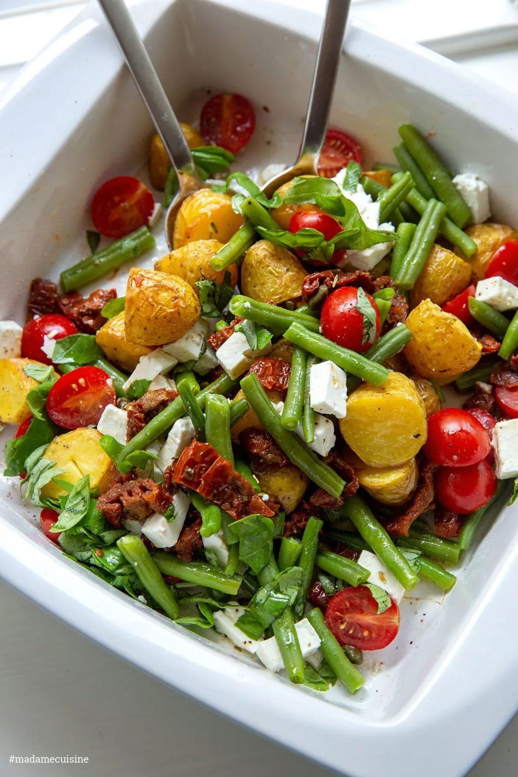 Ofenkartoffel-Salat mit Bohnen, Tomaten &amp; Feta - Madame Cuisine ...