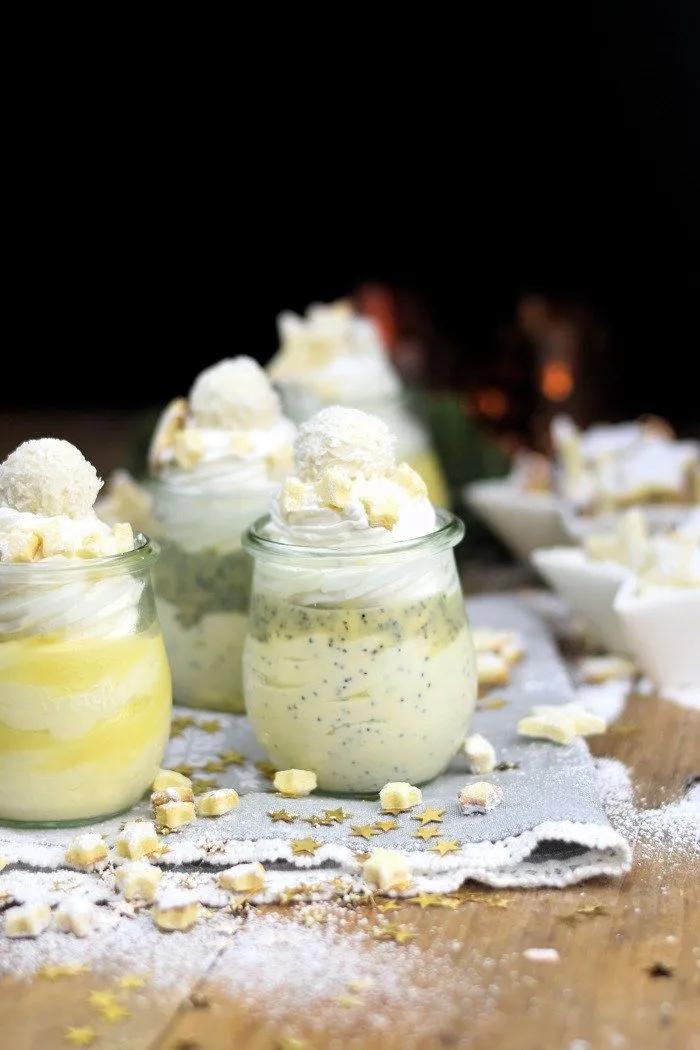 Zitronen Quark Mousse Dessert mit weisser Schokolade - Lemon Cheese ...