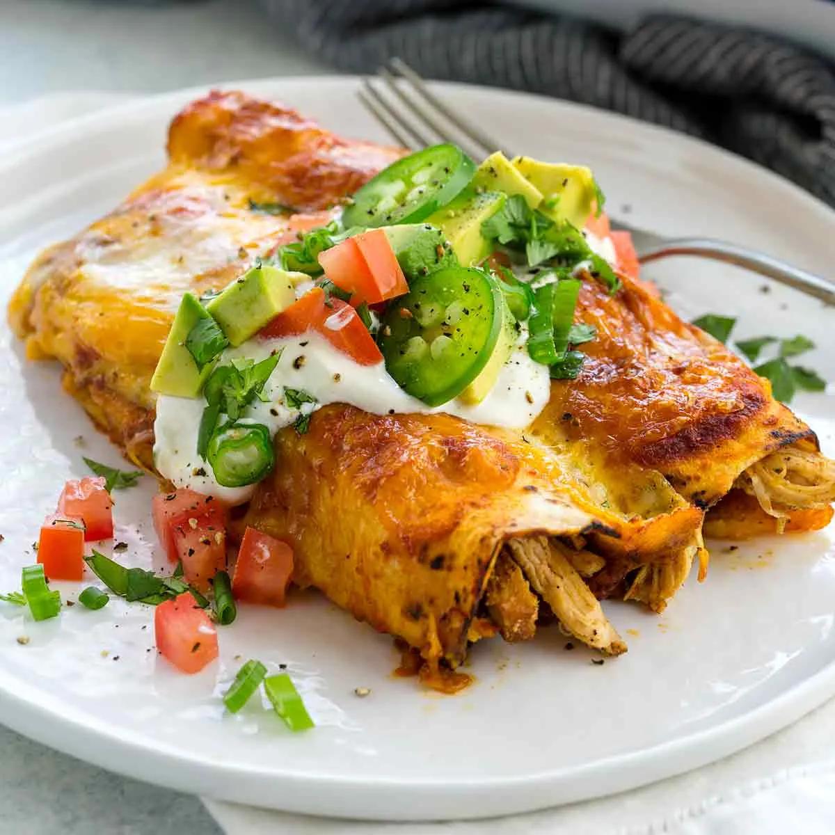 Chicken Enchiladas Recipe - Jessica Gavin