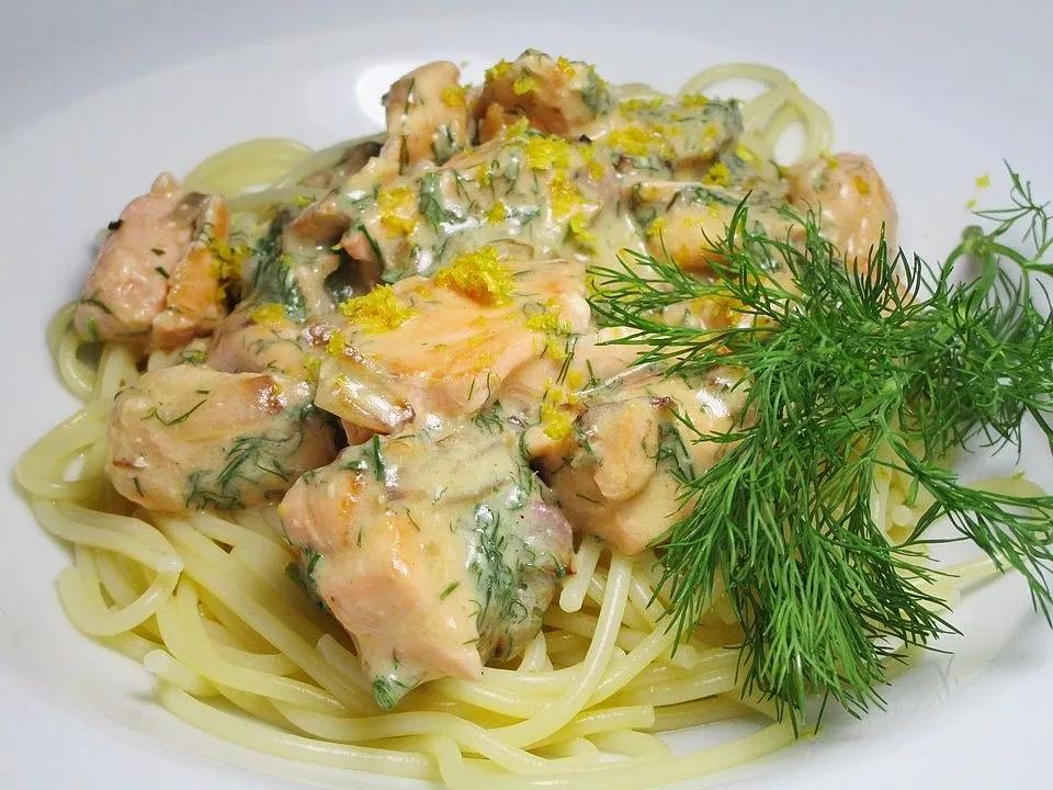Spaghetti mit Lachs und Zitronensoße von McMoe | Chefkoch | Rezept ...