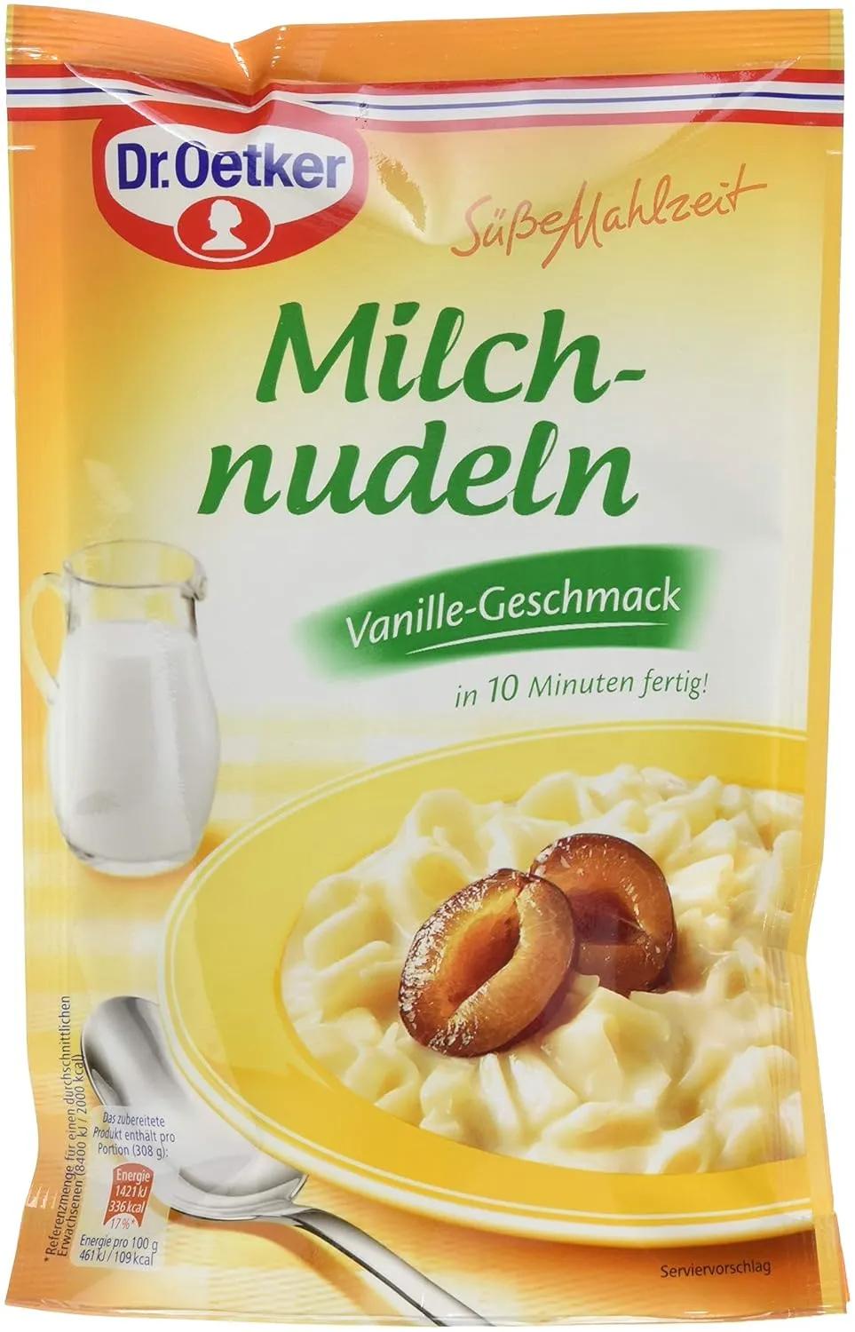 Dr. Oetker Süße Mahlzeit Milchnudeln Vanille, 8er Pack (8 x 116 g ...