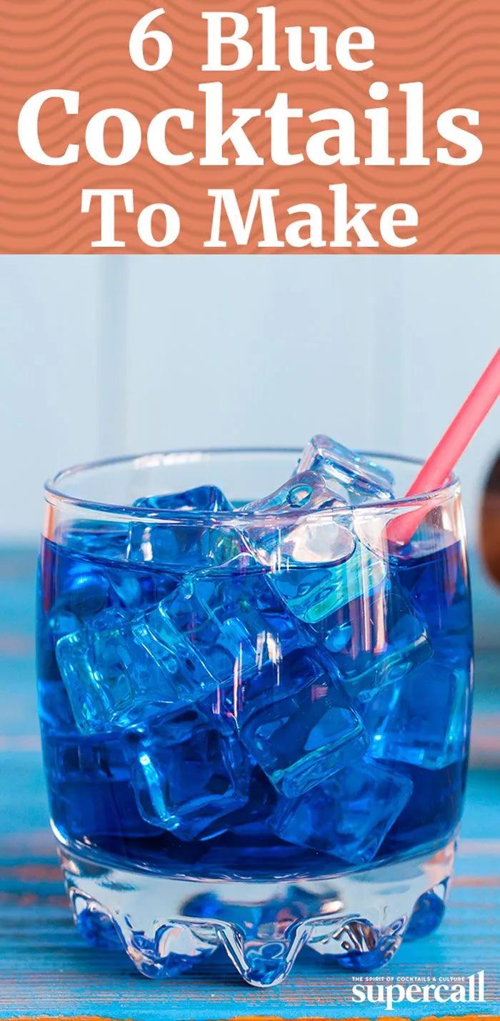 Blue Drinks, Colorful Cocktails, Blue Cocktails, Summer Drinks, Mixed ...