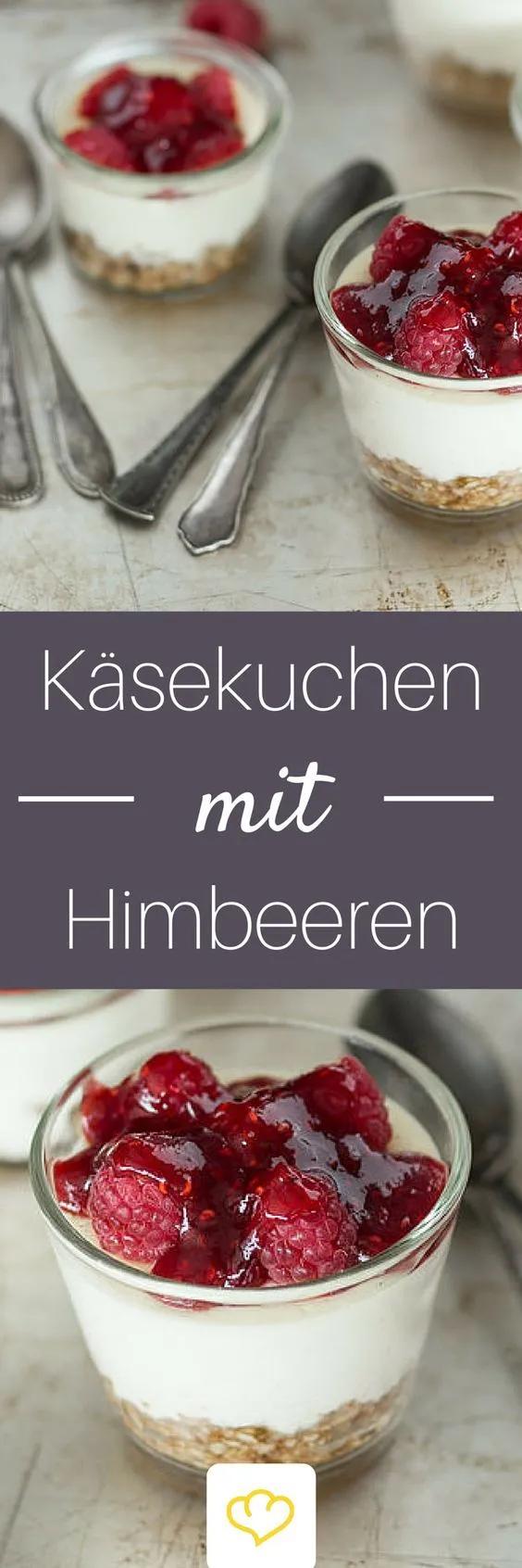 Himbeer-Käsekuchen im Glas | Rezept | Käsekuchen mit himbeeren ...
