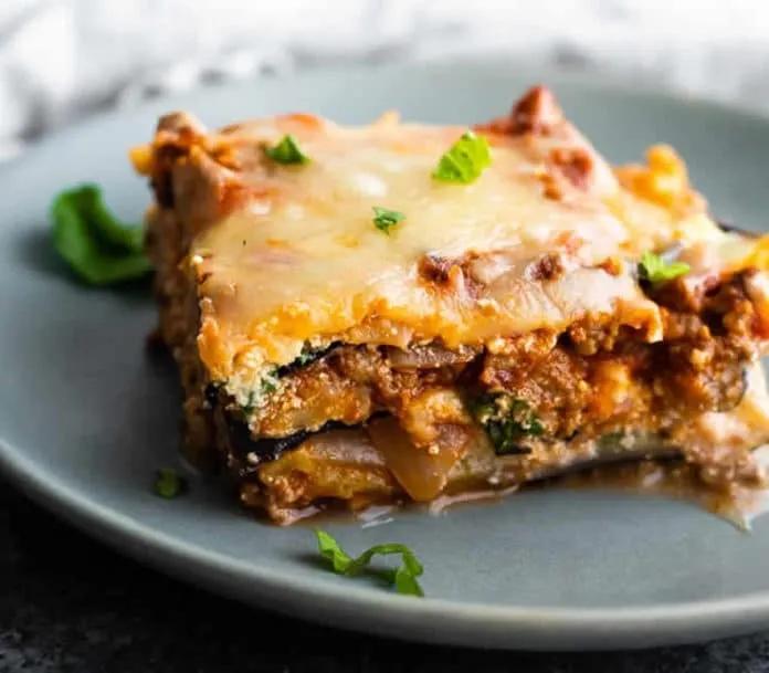 Recette lasagnes aux aubergines ww - votre plat à 4 SP.