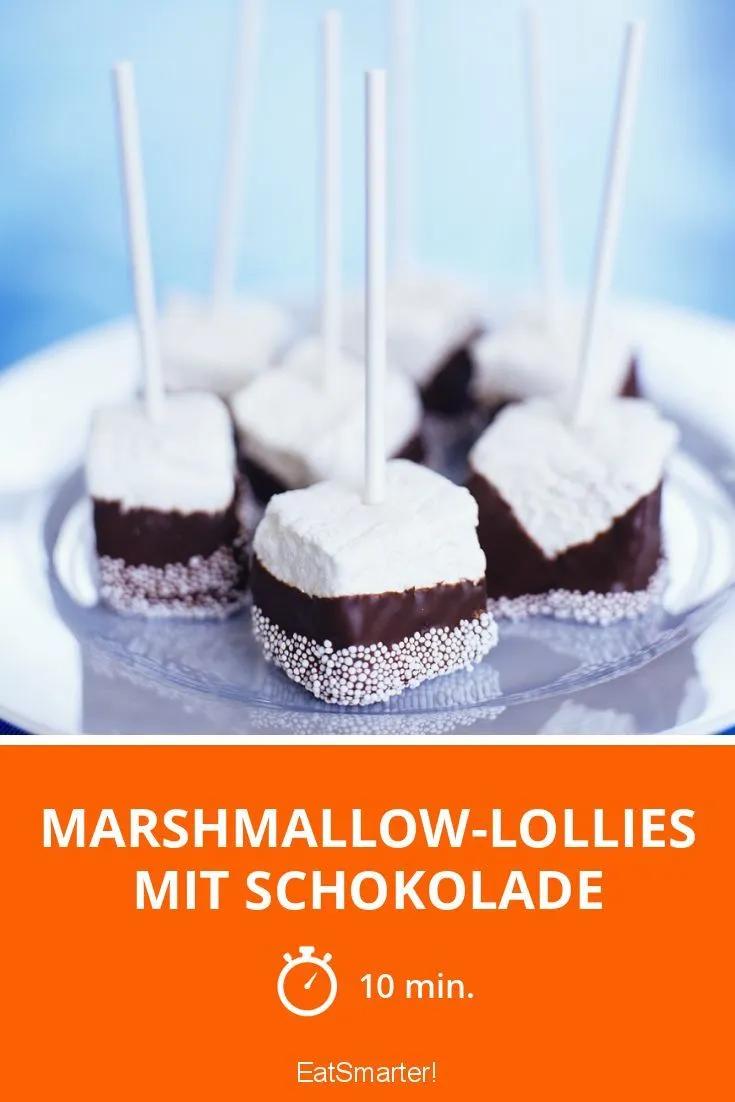 Marshmallow-Lollies mit Schokolade | Rezept | Dessert ideen ...
