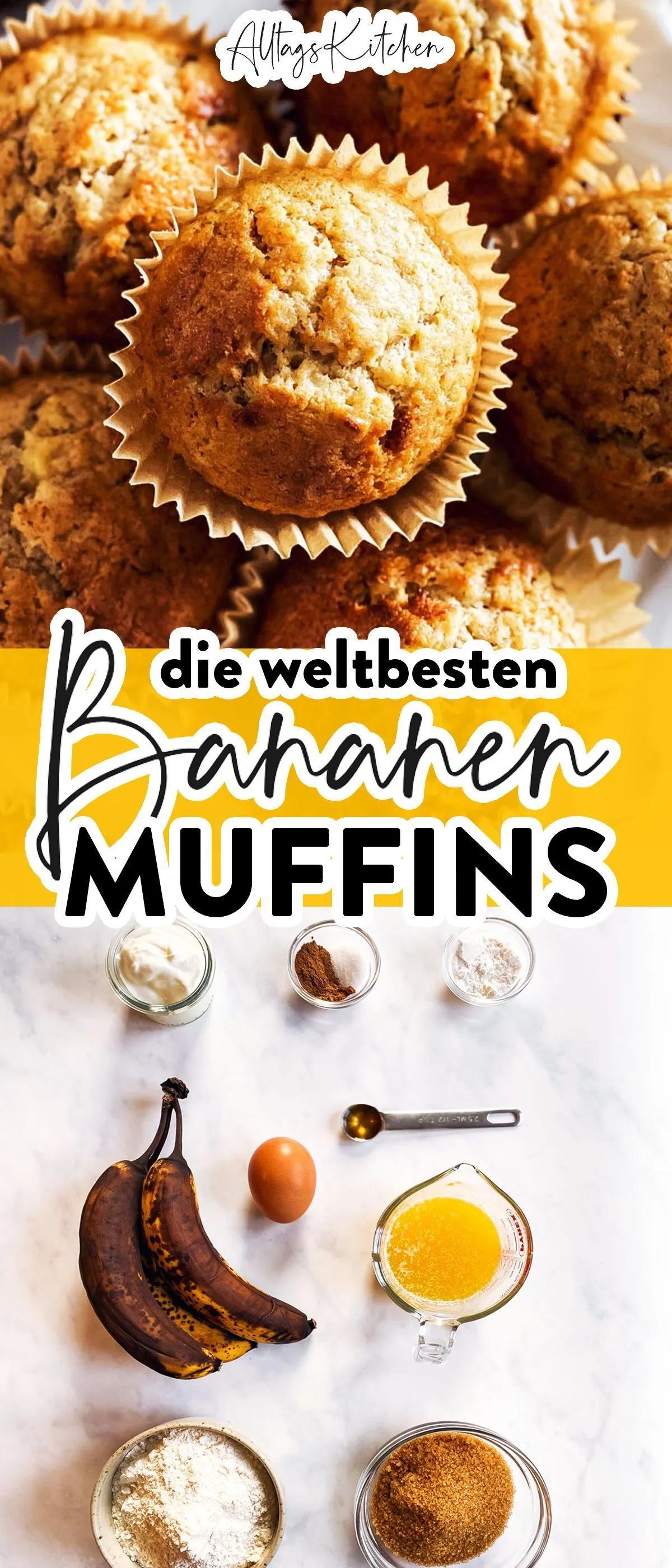 Rezept für Saftige Bananenmuffins - AlltagsKitchen | Backrezepte, Süßes ...