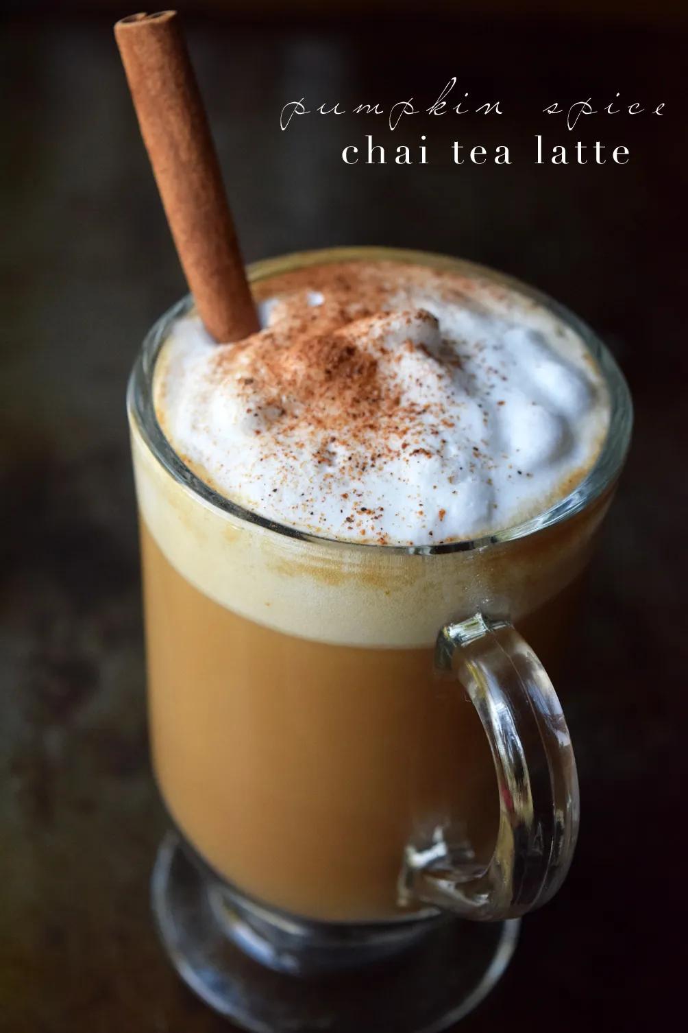 pumpkin spice chai tea latte - One Brass Fox