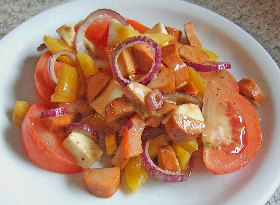 Bunter Tomaten - Paprika Salat von krawika | Chefkoch.de