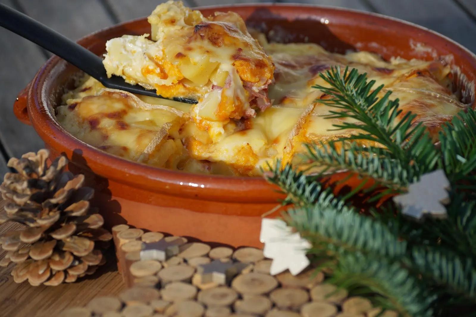 Gratin de pommes de terre et butternut façon savoyarde