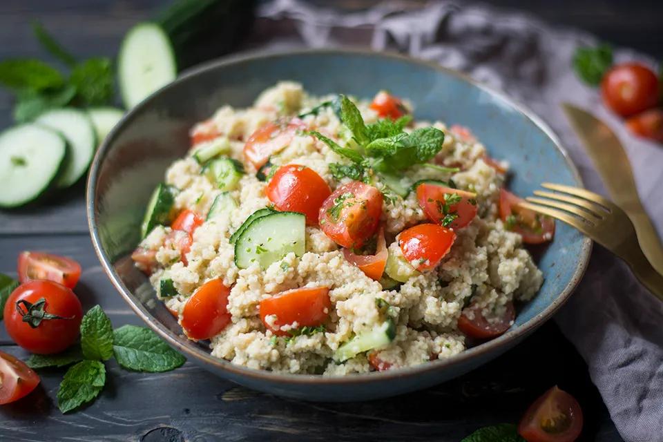 Cremiger Couscous-Salat mit Minze - Vegane Rezepte