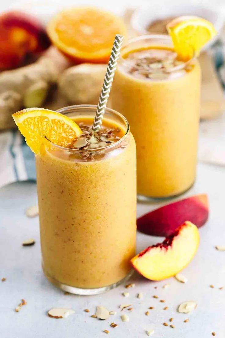 Peach Smoothie with Ginger | Recipe | Ginger smoothie, Peach smoothie ...