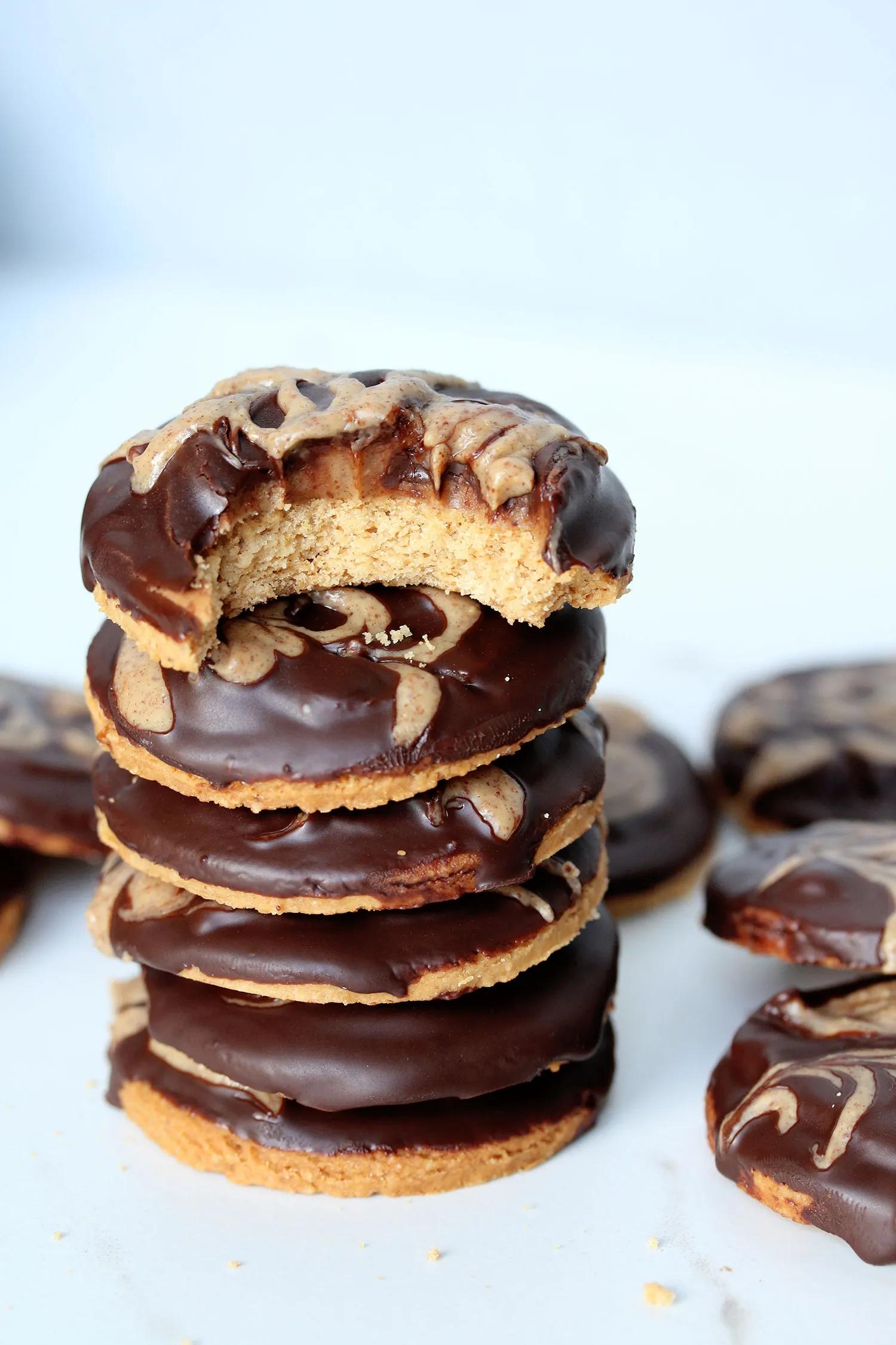 Chocolate Dipped Peanut Butter Cookies - UK Health Blog - Nadia&amp;#39;s ...