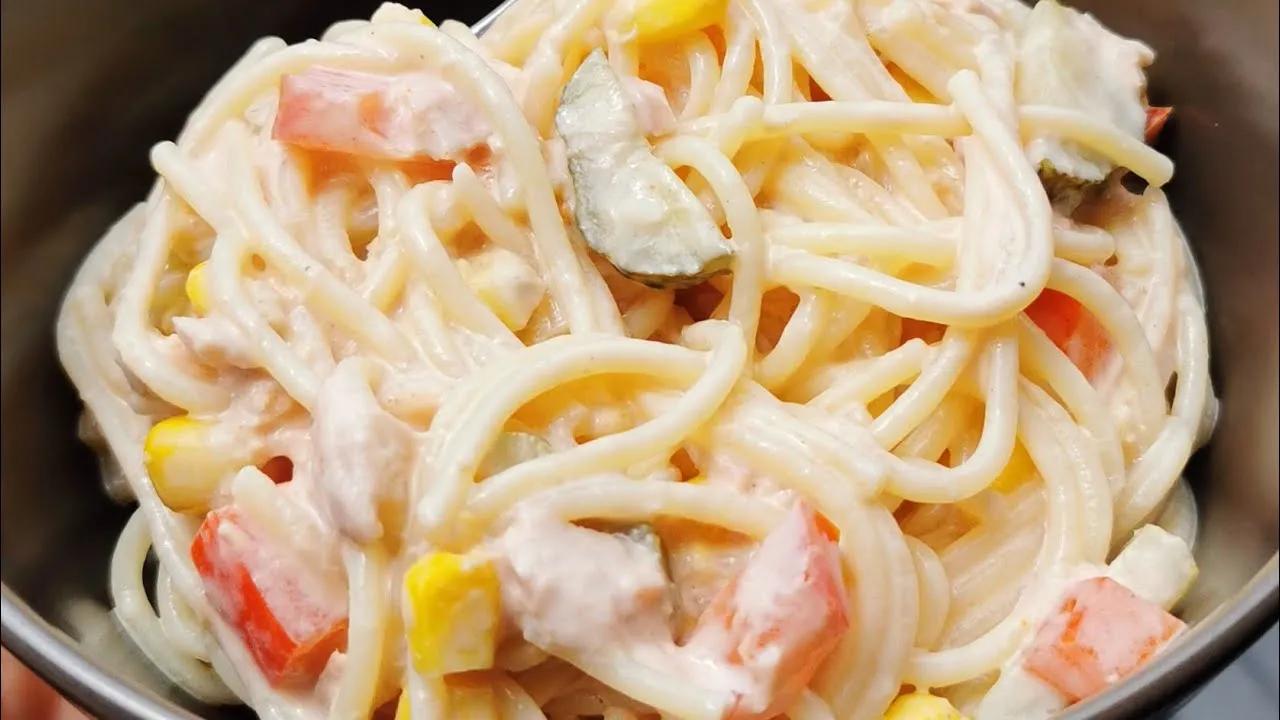 Spaghetti - Thunfisch - Salat/Super Lecker - YouTube