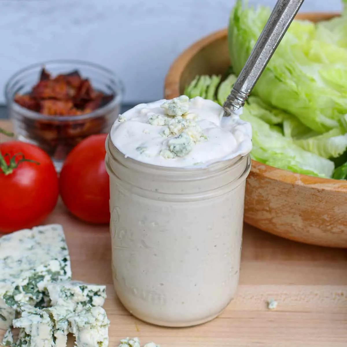Homemade Blue Cheese Dressing-Easy Blue Cheese Salad Dressing