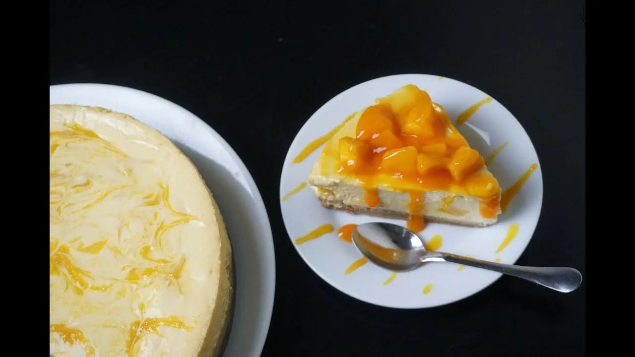 Mango Cheese Cake with Yogurt| Mango Curd Cake | - YouTube