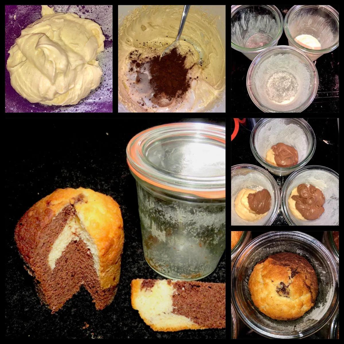 Marmor Kuchen im Glas (Marble cake in a jar) Cake In A Jar, Marble Cake ...
