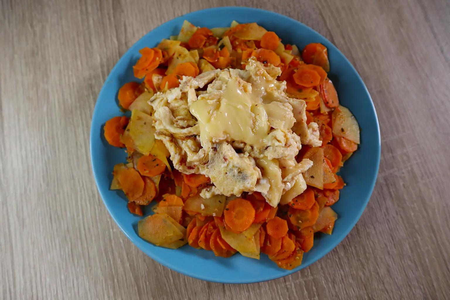 Karotten-Kartoffel-Gemüse mit Rührei - Histaminhexe