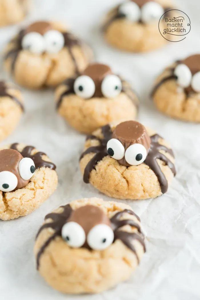 Spinnen Cookies für Halloween | Lebensmittel essen, Dessert ideen, Snack