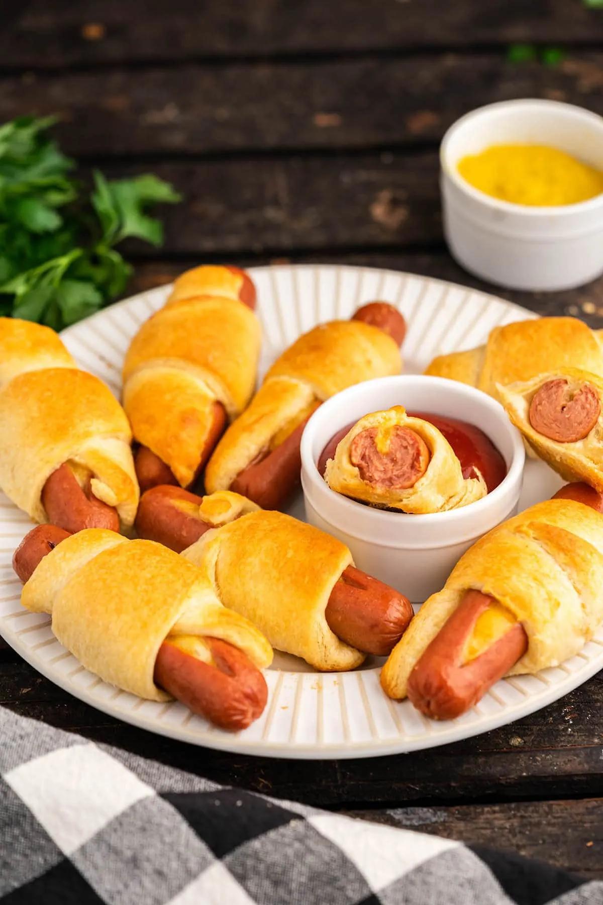 Cheese Stuffed Crescent Roll Hot Dog Recipe (so good!) - Bowl Me Over