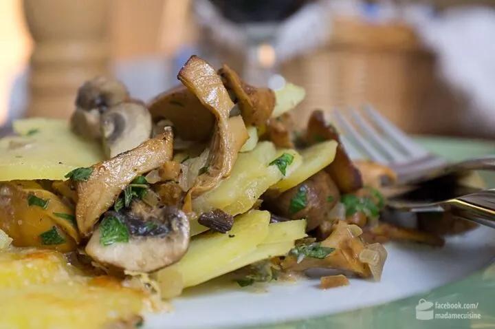 Kartoffelgratin mit Pilzen - Madame Cuisine