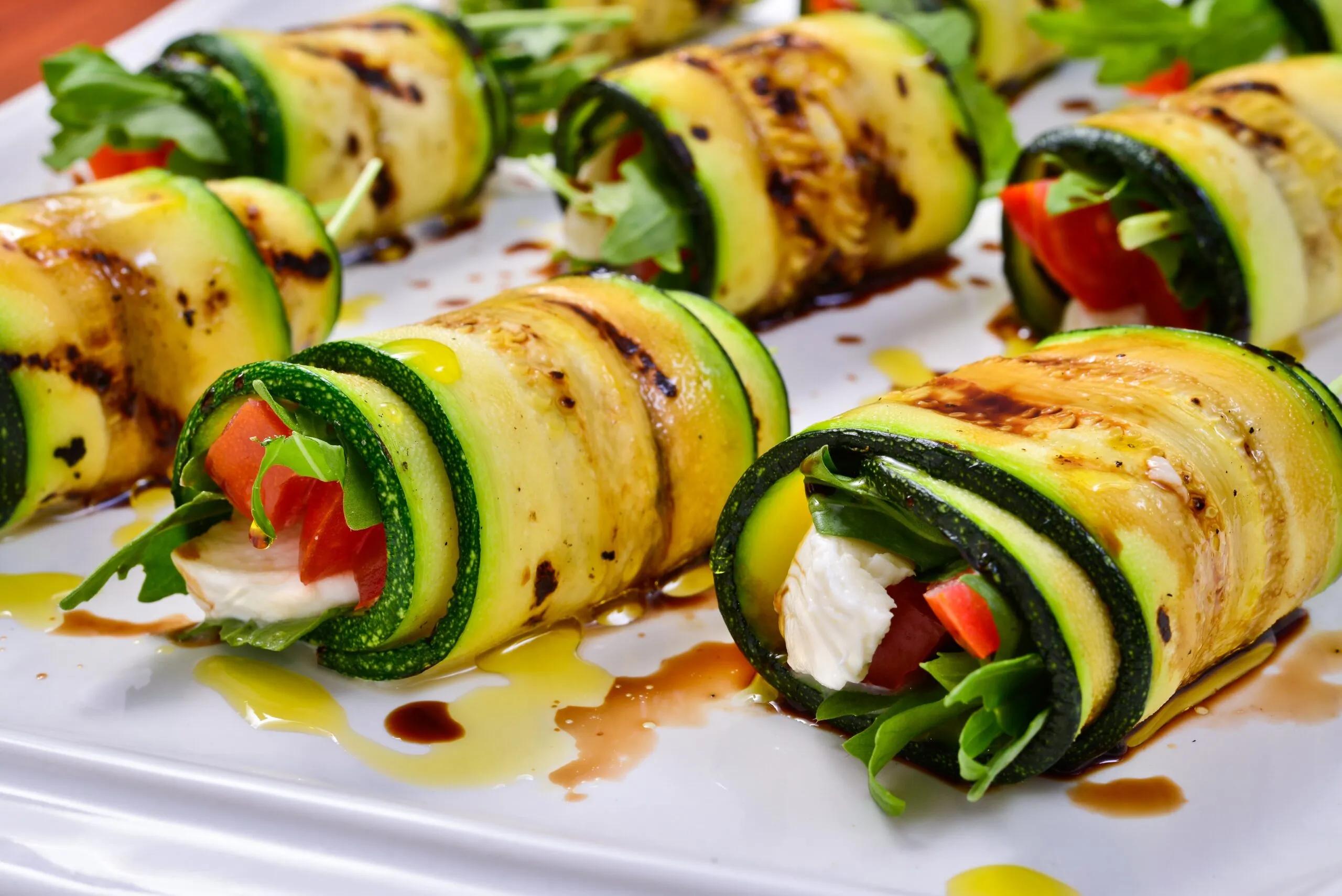 Grilled zucchini rolls with Balsamic - Use Balsamic Vinegar