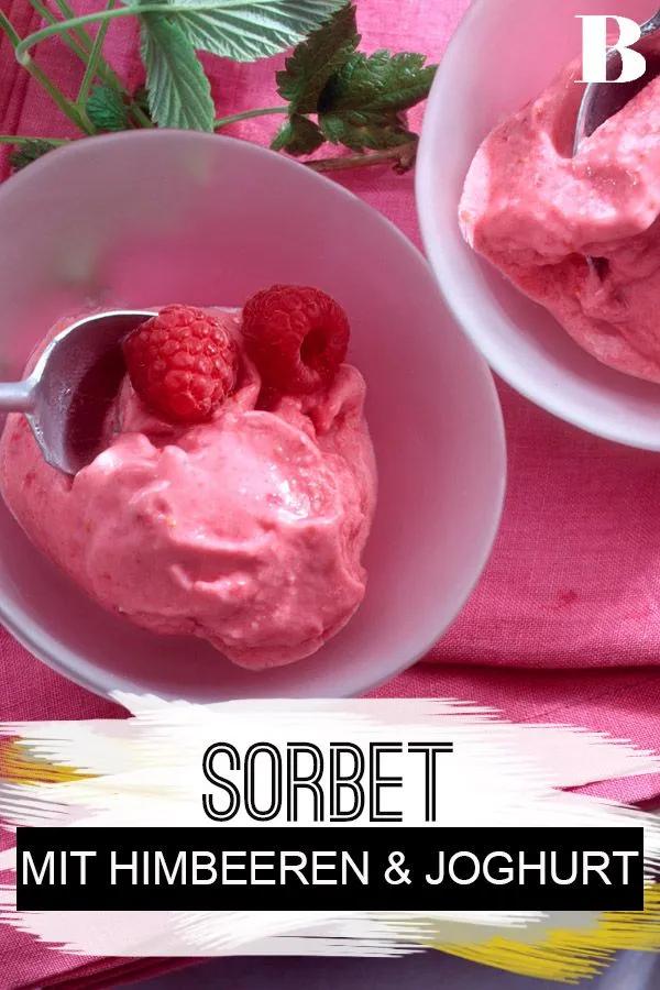 Himbeer-Joghurt-Sorbet. Dieses fruchtige Sorbet lässt sich das ganze ...