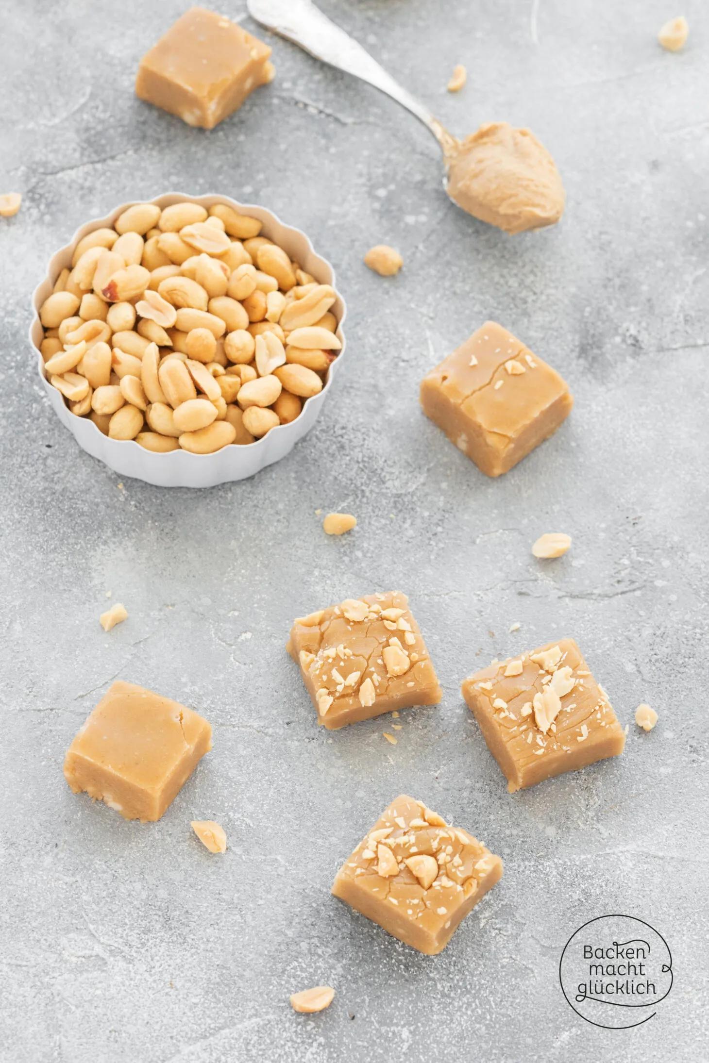 Peanut butter fudge (Erdnussbutter-Konfekt) | Backen macht glücklich