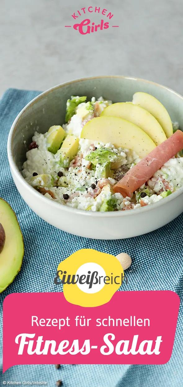Fitness Salat mit Hüttenkäse | Recipe | Recipes, Healthy meals to cook ...