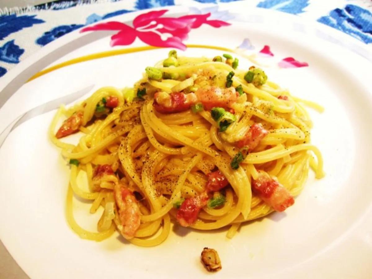 Spaghetti mit Knoblauch, ÖL und Garnelen - Spaghetti aglio e olio ...