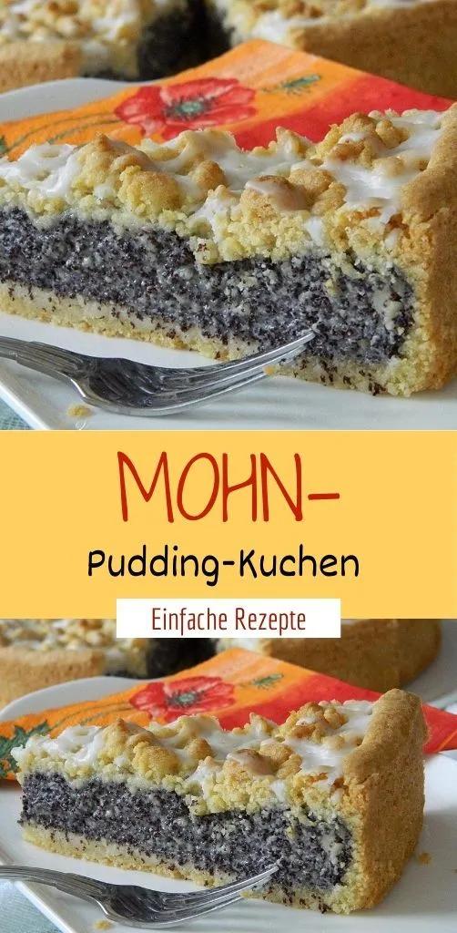 Rezept Mohn Pudding Streusel Kuchen - Sedap Puding