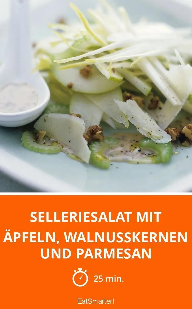 Selleriesalat mit Äpfeln, Walnusskernen und Parmesan - smarter - Zeit ...