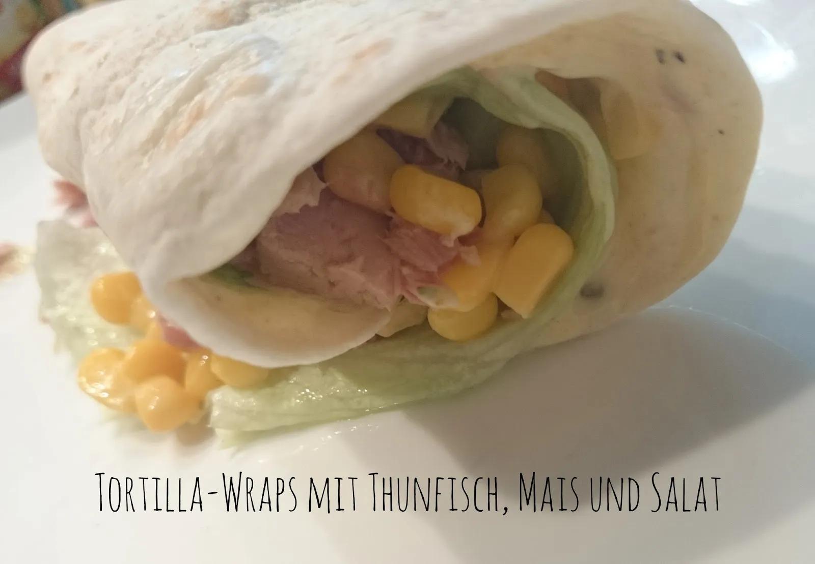 Lucciola: [Food] Tortilla-Wraps mit Thunfisch, Mais und Salat ...
