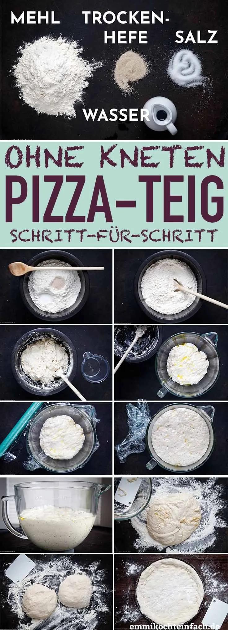 Einfacher Pizzateig ohne Kneten - Amerikanischer Teig | Rezept | Pizza teig